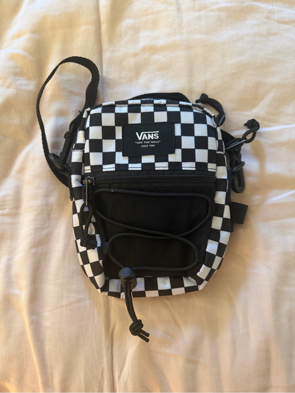 Vans Black and White Checkerboard Sling Bag